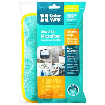 Салфетка ColorWay микрофибра универсальная 40х40см - купить, цены на Auchan - фото 1