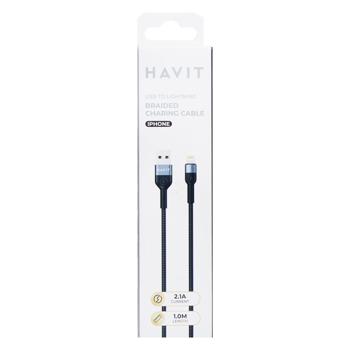 Кабель Havit Iphone Lightning USB 2.1A 1м - купити, ціни на Auchan - фото 2