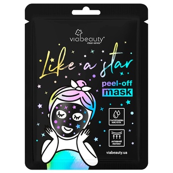 Маска-пленка для лица Viabeauty Like a star c гиалуроновой кислотой - купить, цены на Восторг - фото 1