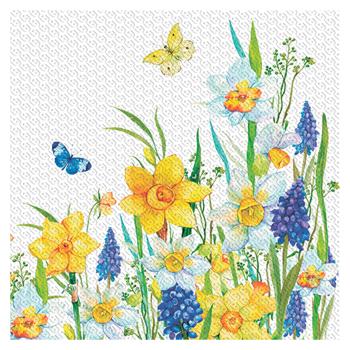 Silken Daffodils in Meadow 2-Ply Table Napkins 33*33cm 16pcs - buy, prices for Za Raz - photo 2