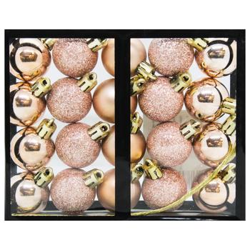 Rose Gold Plastic Balls Set 20pcs*3cm - buy, prices for MegaMarket - photo 2