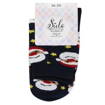 Siela Santa Terry Women's Socks s.36-39 Blue