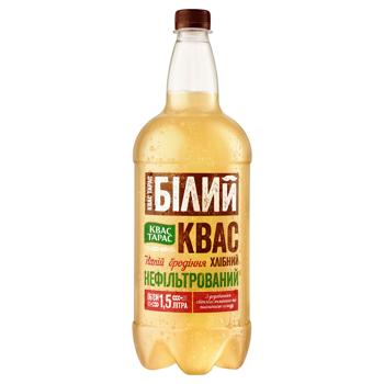 Kvas Taras White Kvas Unfiltered Pasteurized Highly Carbonated Bread Fermented Drink 1.5l