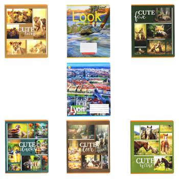 Зошит Тетрада в клітинку картонна обкладинка 48аркушів - купити, ціни на ULTRAMARKET - фото 1