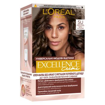 Крем-фарба для волосся  L'Oreal Paris Excellence Creme №5U - купити, ціни на Таврія В - фото 1