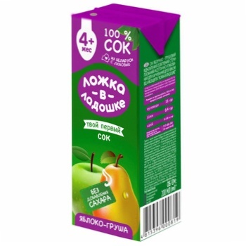 Lozhka v Ladoshke Apple-Pear Juice 200ml - buy, prices for Vostorg - photo 2