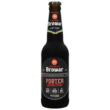 Пиво Волынский Бровар Porter темное 5,8 % 0,35л - купить, цены на КОСМОС - фото 1