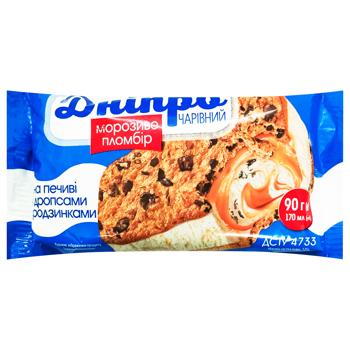 Мороженое Ласунка Днепр волшебный на печенье с дропсами и изюмом 90г