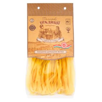 Макаронні вироби Галицькі Традиції Локшина домашня яєчна 250г - купити, ціни на NOVUS - фото 1