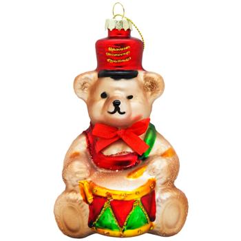 Украшение елочное Bona Di Мишка с декором из глиттера 7х12см - купить, цены на WINETIME - фото 1
