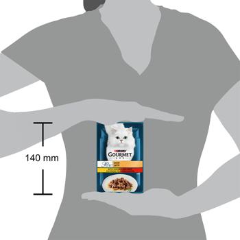 Gourmet Perle Duo Wet Food with Chicken and Beef for Adult Cats 85g - buy, prices for MasterZoo - photo 2