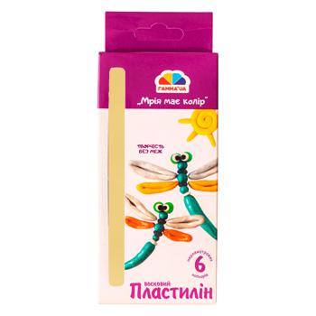 Gamma Creation Wax Plasticine 6 colors - buy, prices for Auchan - photo 1