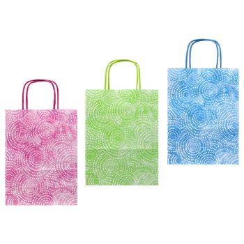 Подарочный пакет Happycom Крафт Ornament 16*8*21см - купить, цены на МегаМаркет - фото 1