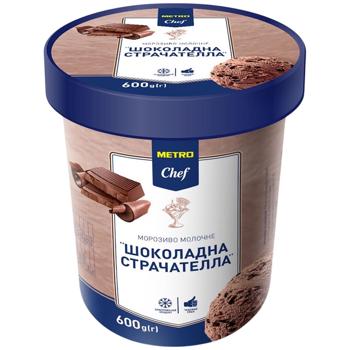 Мороженое Metro Chef Шоколадная Страчателла молочное 600г