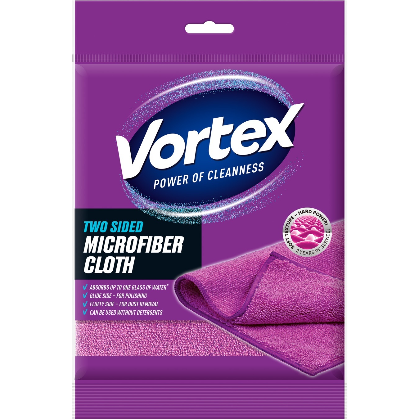 

Салфетка Vortex для уборки микрофибра универсальная двухсторонняя 1шт