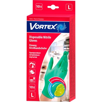 Vortex Disposable Nitrile Gloves with Smell of Lime L 10pcs - buy, prices for - photo 10