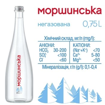 Вода мінеральна Моршинська Преміум негазована скляна пляшка 0,75л - купити, ціни на NOVUS - фото 5