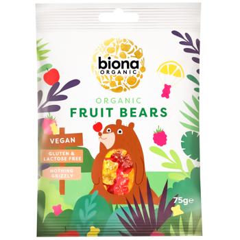 Biona Organic Fruit Bears Jelly Candies on Sticks 75g