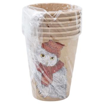 Ecofuture Owls Craft Set of Disposable Cups 175ml 6pcs