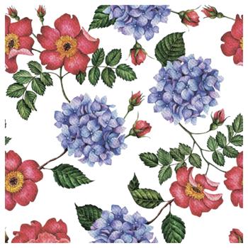 Silken Hydrangea with Rose Hips 2-Ply Table Napkins 33*33cm 16pcs - buy, prices for MegaMarket - photo 1