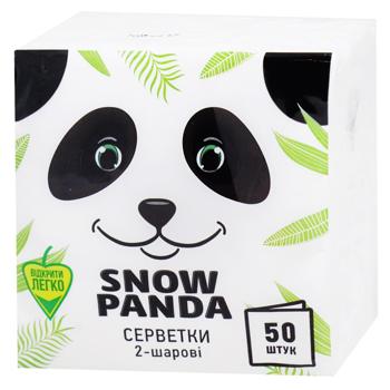 Snow Panda 2-ply Napkins 24х24cm 50pcs - buy, prices for COSMOS - photo 1