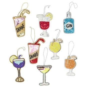 Koopman Hanging Decoration with Beaded Embroidery 10cm