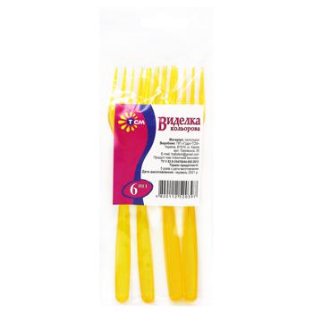 TSM Color Disposable Fork 6pcs - buy, prices for MegaMarket - photo 4