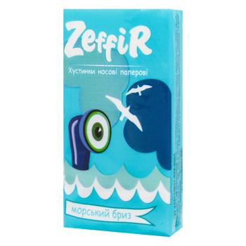 Платки бумажные ZeffiR Морской 10шт - купить, цены на МегаМаркет - фото 1