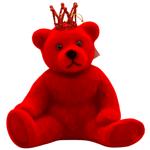 Украшение елочное Bona Di Мишка с короной 20см красный