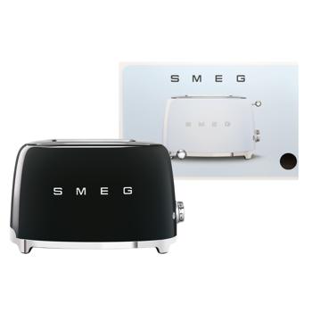 Тостер Smeg 50x електричний на 2 тости чорний