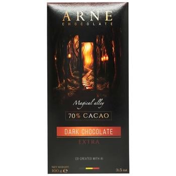 Шоколад черный Arne Extra какао 70% 100г