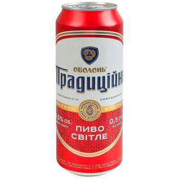 Пиво Оболонь Традиція Світле 4,5% 0,5л - купити, ціни на NOVUS - фото 2