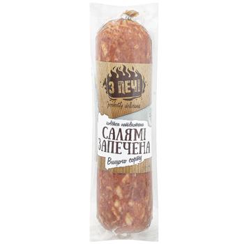 Globino Z Pechi High Grade Baked Semi-Smoked Salami Sausage 400g - buy, prices for MegaMarket - photo 1