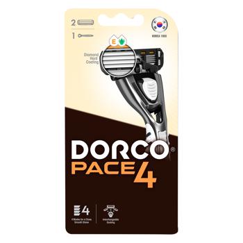 Dorco Pace 4 Male Razor + 2 cartridges - buy, prices for Vostorg - photo 1