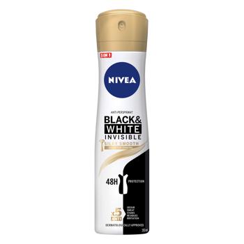 Nivea Black and White Invisible Silky Smooth Spray Antiperspirant 150ml - buy, prices for METRO - photo 1