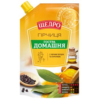 Гірчиця Щедро Гостра домашня 200г - купити, ціни на Auchan - фото 1