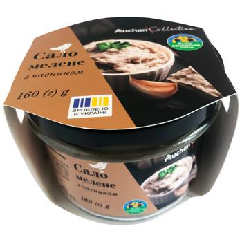 Сало Auchan мелене з часником 160г