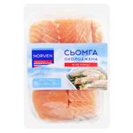 Norven Chilled Salmon Fillets Portions On Skin 405g