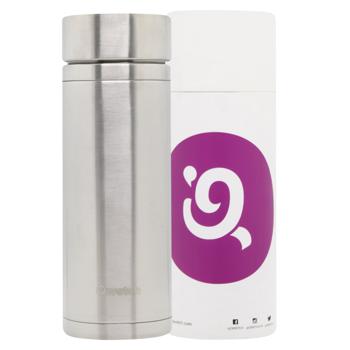 Qwetch Brushed Steel Stainless Steel Thermal Bottle for Tea 400ml - buy, prices for WINETIME - photo 1