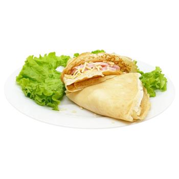 Pancakes with Ham and Cheese