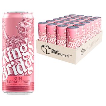 King's Bridge Gin & Grapefruit Low-Alcohol Drink 7% 0.45l