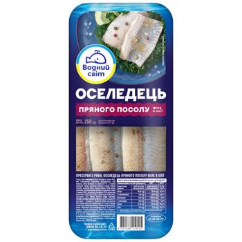 Vodniy Svit Spicy-Salted Herring Fillets In Oil 250g - buy, prices for Epicentr FOOD - photo 1