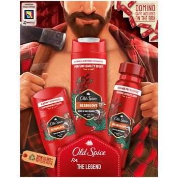 Набір подарунковий Дезодорант твердий Old Spice Bearglove 50мл + Дезодорант аерозольний Old Spice Bearglove 150мл + Гель для душу Old Spice Bearglove 2в1 250мл - купити, ціни на Auchan - фото 1