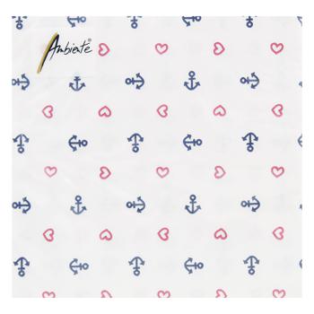 Ambiente Anchor Heart White FSC Mix Napkins 33x33cm - buy, prices for WINETIME - photo 1