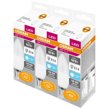 Набір ламп Osram Value 6.5W 6500К E14 3шт - купити, ціни на Auchan - фото 1