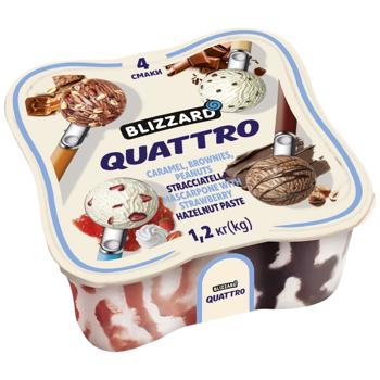 Blizzard Quattro 4 Flavors Ice Cream 1.2kg - buy, prices for Epicentr FOOD - photo 1