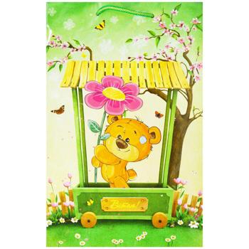 Пакет подарунковий 23х34х10см в асортименті - купити, ціни на КОСМОС - фото 4