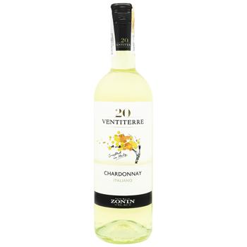 Zonin Ventiterre Chardonnay white dry wine 12% 0.75l - buy, prices for Auchan - photo 1