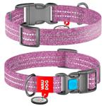 Waudog Re-Cotton Reflective Dog Collar with QR Passport 28-40cm/20mm Purple