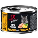 Вологий корм для котів Alpha Spirit Adult 200 г - курка та ананас